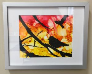 silhouette-painting-on-plastic-birds-in-branches