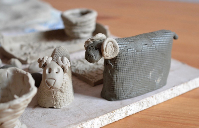 handbuilt-clay-sheep
