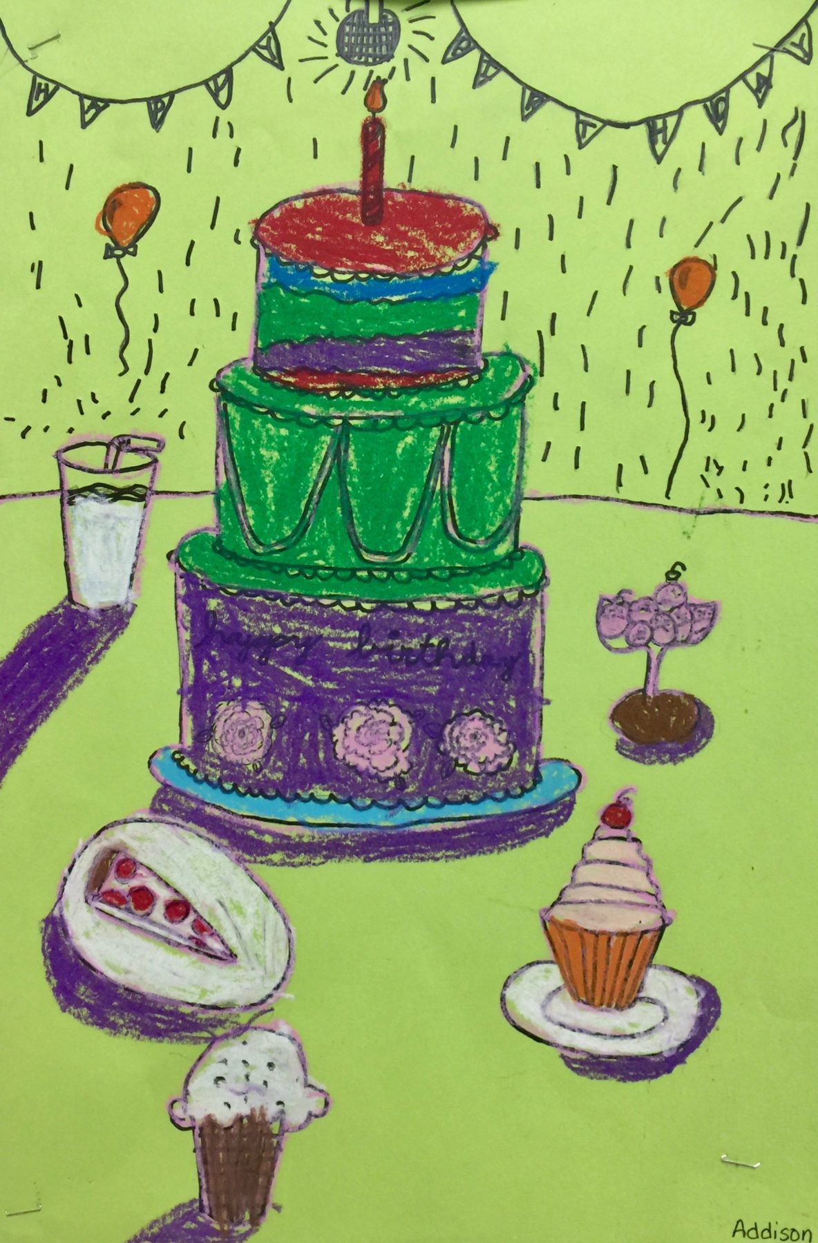 Wayne Thiebaud Birthday Cake Art Project